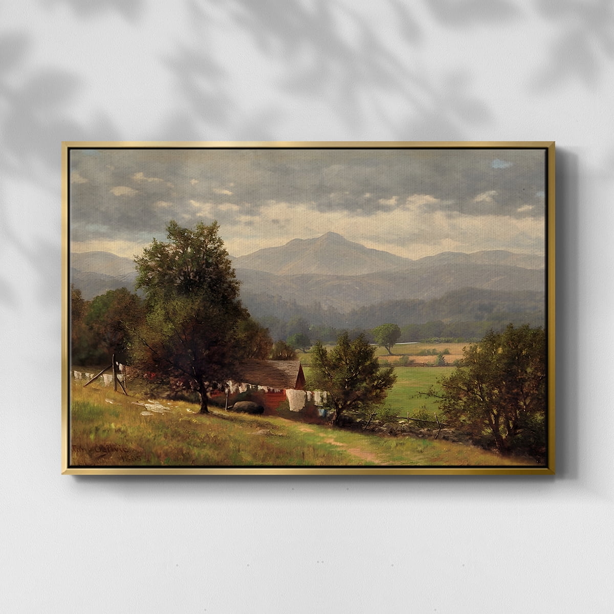 Vintage Landscape-CCLXIII By Wexford Home Framed in Gold Wood Gallery Wrapped Canvas 25 in. x 37 in.