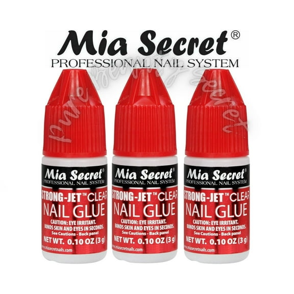 Mia Secret Strong-Jet Clear Nail Glue Drop-on Glue 3g (322) x 3