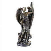 Bronzed Small Saint Uriel Figurine Made of Polyresin