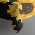 thumbnail image 4 of Black Sunflower Pattern Rectangle Tablecloth 60"x102",Waterproof Polyester Rectangle Table Cloth, Wipeable Spillproof Polyester Tablecloth for Dining, Camping, Indoor and Outdoor, 4 of 6