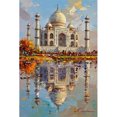 thumbnail image 1 of Kit Pintura Por Números Sobre Lienzo Artesanal Taj Mahal Pared Del 40x60cm, 1 of 9