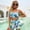 Blue, variant on Babysbule Swimsuits for Women Women Tropical Plant Print Split Swimsuit Pattern Beach Bikini Set