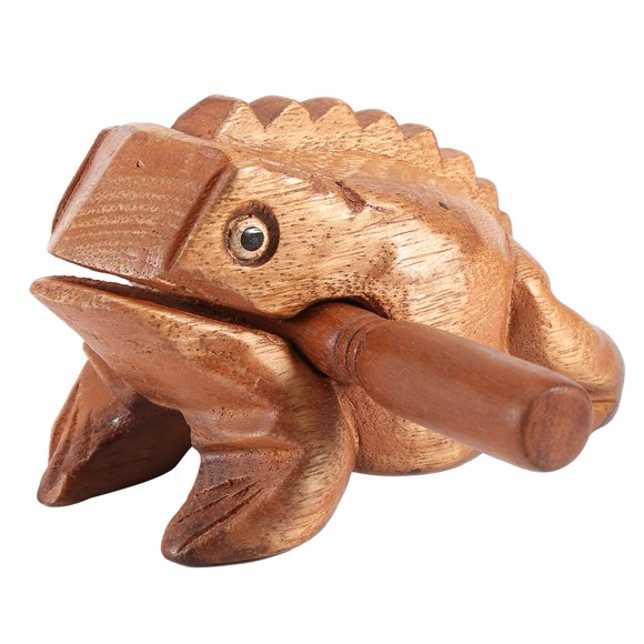 Delaman Sound Frog Wood Sound Animal Thaïlande Instrument de Musique Artisanale en Bois (Taille : 5# 14cm)