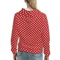 thumbnail image 7 of Sigee Red Polka Dot for Women's Pullover Hoodie Sweatshirts Adult Casual Long Sleeve Sweatshirts ,Sizes S-2XL-Large, 7 of 7