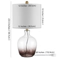 thumbnail image 4 of SAFAVIEH Remzi 23 in. H Glass Table Lamp, Ombre Grey, 4 of 5