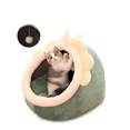 thumbnail image 1 of Casa Y Cama Gato Plegable Con Cojín Suave Para Mascota Xtellar verde, 1 of 4