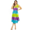 thumbnail image 5 of Sakkas Desert Sun Caftan Dress / Cover Up - Green / Purple - One Size, 5 of 5