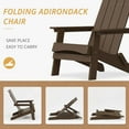 thumbnail image 3 of Dycanpo Folding Adirondack Chair, Hdps Poly Modern Outdoor Chair Weather Resistant, Dark Brown, 3 of 7