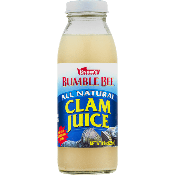 SNOW'S BY BUMBLE BEE All Natural Clam Juice, 8 Ounce Bottle, Pure