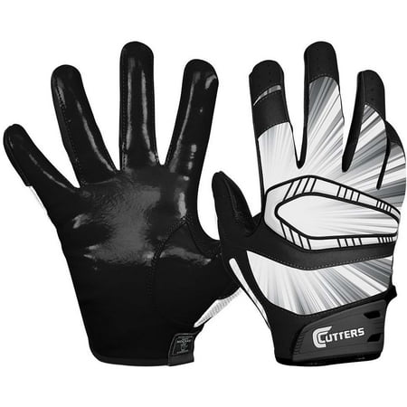 Cutters Rev Pro Receiver Gloves (Black, Large) (Best Cutters Gloves For Receivers)