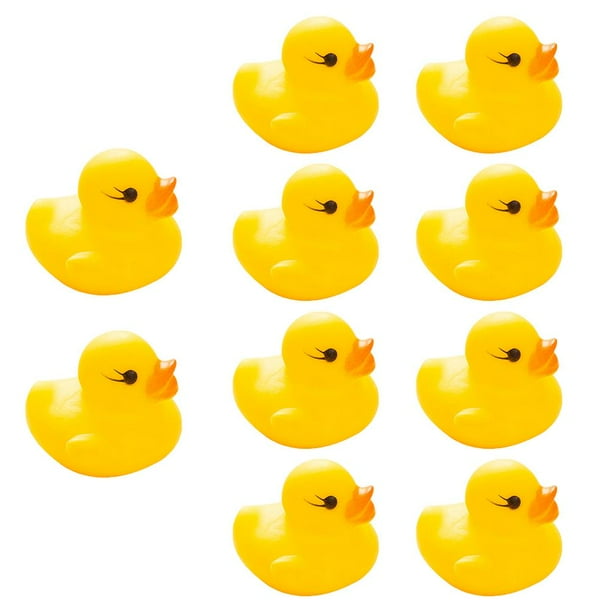 Juguetes de pato/set Mini PVC Souding Duckie bebé baño agua juguete amarillo 10 Uds JShteea El nuevo