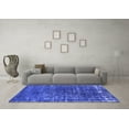 thumbnail image 3 of Ahgly Company Machine Washable Indoor Rectangle Oriental Blue Industrial Area Rugs, 3' x 5', 3 of 4