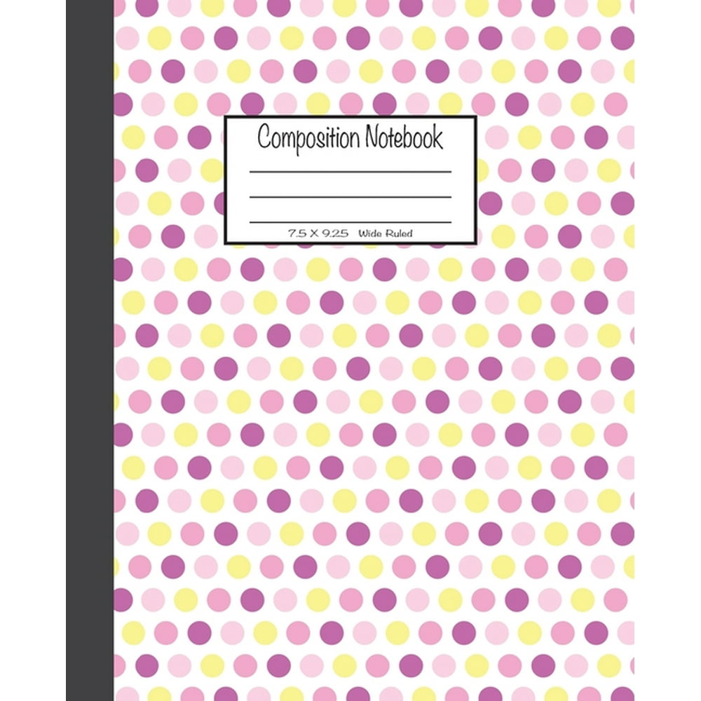 Composition Notebook : 7.5x9.25, Wide Ruled - Colorful Pink, Purple and ...