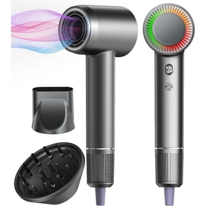 Hair Dryer,Ionic Hair Dryer for Women/Man，110, 000 RPM Professional HD Display High-Speed Blow Dryer Motor for Fast Drying,400 Million Plasma Low Noise Thermo-Control Hairdryer with Magnetic Nozzle