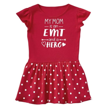 

Inktastic My Mom is an EMT and a Hero Gift Baby Girl Dress