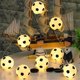 thumbnail image 3 of Guirnaldas de luces LED de 1,5 m, plástico, blancas, guirnaldas de luces con 10 balones de fútbol LED blancos para interiores TUNC Sencillez, 3 of 5