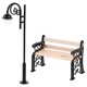 thumbnail image 1 of 1 Set Miniature Park Bench Street Lantern Post Mini Furniture DIY Doll House Ornament, 1 of 2