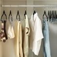 thumbnail image 6 of VECELO 20-Pack Velvet Clothes Hangers, 16.5in Heavy-Duty Hangers with Adjustable Clips, Non-Slip, Space-Saving, Black, 6 of 9