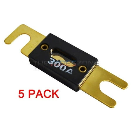 5 x High Quality Gold Plated 300 Amp 300A Car Audio ANL Fuse (5/pack)