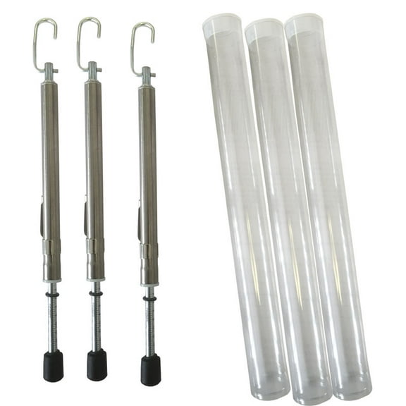 Door Pressure Gauge Push-Pull, 0-35 Lbs with Plastic Protective Tube - 3 Pack