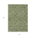 thumbnail image 3 of 10' X 14' Olive Green And Light Green Floral Washable Indoor Outdoor Area Rug, 3 of 5