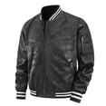 thumbnail image 1 of uikmnh Jackets For Men,Male Solid Color Large Size Outdoor Autumn and Winter Jacket with Multiple Pockets and Lapel Air Force Flight Suit Baseball Jacket,Size XXL, 1 of 5