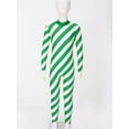 thumbnail image 3 of Miutii Boys Girls Long Sleeve Striped Dance Unitard Gymnastic Jumpsuit Christmas Candy Cane Santa Claus Outfit Green 12, 3 of 7