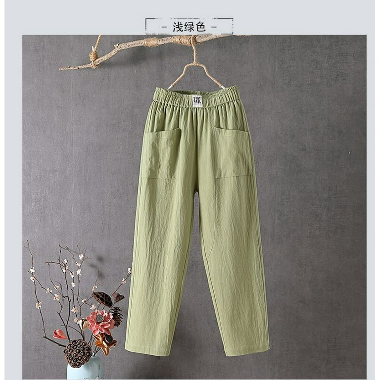Japanese And Korean Casual Pants For Women 2022 Summer New Korean Style  Loose Slimming Casual Straight Pants Ankle-Length Harem Pants 