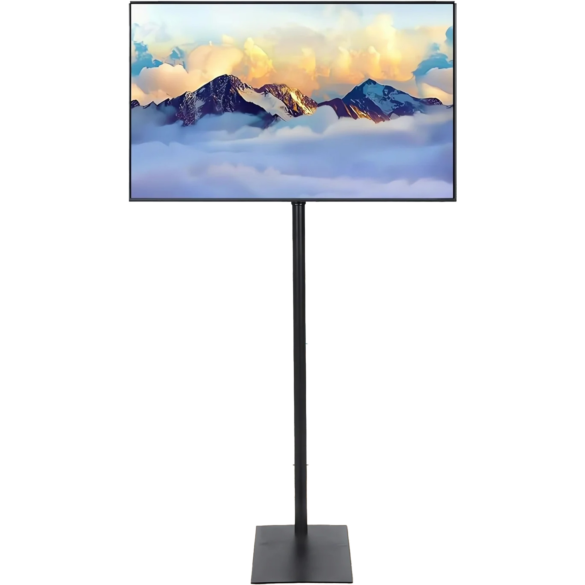 Petoto Floor TV Stand with Mount for 13-43 inch, Height Adjustable Universal Metal Swivel TV Stand, Black