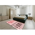 thumbnail image 5 of Ahgly Company Machine Washable Indoor Round Transitional Red Area Rugs, 5' Round, 5 of 7