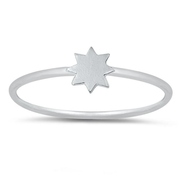 Flat Sun Burst Ring .925 Sterling Silver Band Jewelry Female Male Unisex Size 3