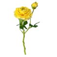 thumbnail image 1 of Yuarrent Ramo de Camelia Artificial de 2 cabezas simulación hogar jardín decoración boda banquete fiesta DIY Decoración Accesorios Flores artificiales verde y amarillo oscuro Yuarrent HA8264-05B, 1 of 6