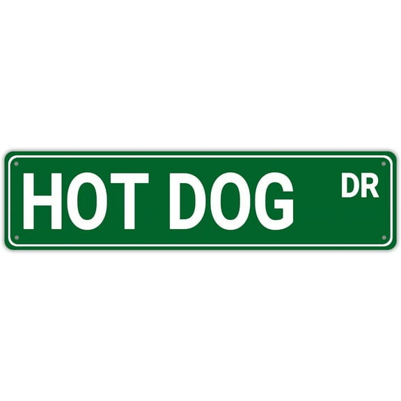 Hot Dog DR Metal Tin Sign For Home Office Living Room Bar Cafe Restaurant Club Wall Decor 4x16 Inches