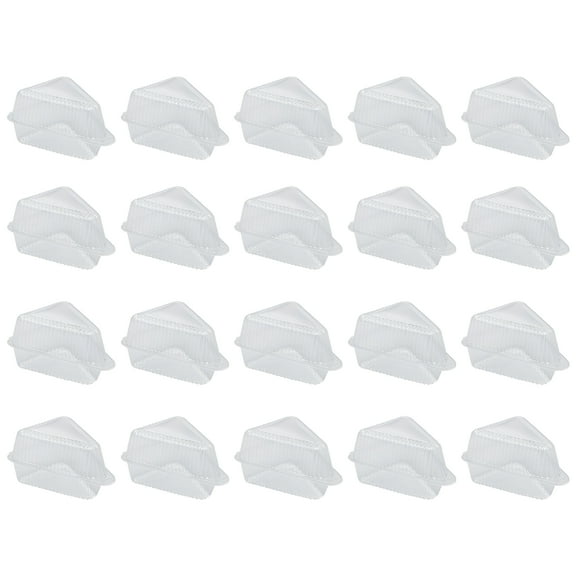 ACDANC 25 Clear Triangular Pie Containers Disposable Plastic Cups for Cake Slices