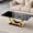 Gold+Black + Tempered Glass+Sheet Metal, variant on ChenyueFurn Modern Rectangular Marble Coffee Table,Silver+White