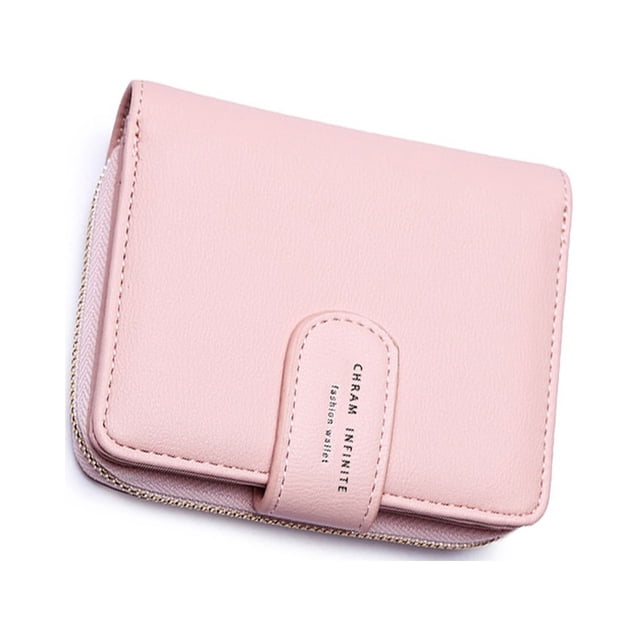 Cartera de cuero Qarigey para mujer, tarjetero, tienda de viajes, rosa