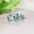 thumbnail image 2 of Womens Resin Ring With Dried Flower Encased Clear Botanical Jewelry Gift Elegant Everyday Wear Lightweight Now, 2 of 5