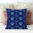 thumbnail image 2 of Amrita Sen Designs  20 x 20 in. Seamless Damask Floral Broadcloth Indoor & Outdoor Blown & Closed Pillow - Blue & White, 2 of 4