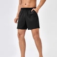 thumbnail image 2 of YLSDY Men's Athletic Running Shorts Quick Dry Workout Shorts Lightweight Sports Gym Basketball Short Pants Hiking Shorts Black S, 2 of 6