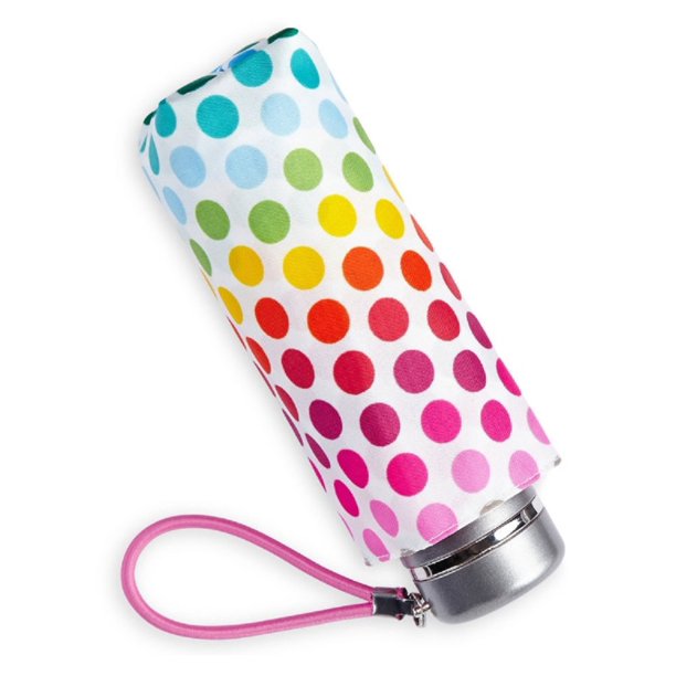 Totes Micro Mini Manual Compact Umbrella, NeverWet technology/White