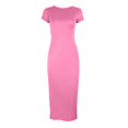 thumbnail image 5 of Women's 2024 Summer Short Sleeve Tshirt Dress Casual Crew Neck Beach Long Maxi Dresses, 5 of 6