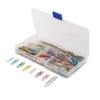 Office Plastic 6 Slot Case Box Organizer Paper Clips Set Assorted Color 340 PCS