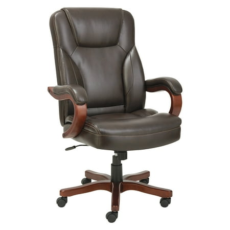 Alera Eon Series - Alera Transitional Series Executive Wood Chair, Chocolate Marble