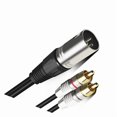 thumbnail image 5 of Cable RCA de Audio 2RCA Macho una XLR 3 Macho Cannon Amplificador Mezclador Enchufe AV Cable XLR una Dual RCA Cable 2M, 5 of 5