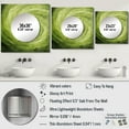 thumbnail image 4 of Designart "Spiral Of The Green Orbit" abstract spirals Green Large Square Mirror - Square Bedroom Mirror Printed Wall Decor - Modern Square Printed Wall Mirror Art, 4 of 5