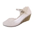 thumbnail image 2 of Women's Jelly High Heel Sandals Hollow Out Beach Sandals with Bukle Straps (White 39), 2 of 6