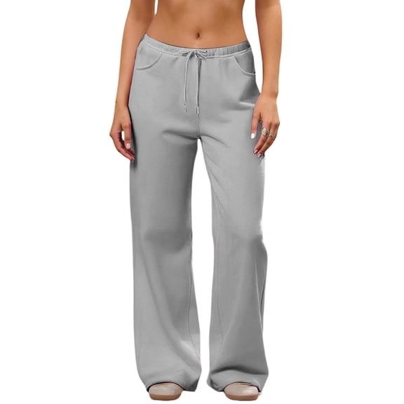 AloohaidyvioNo Boundaries Women's High Waisted Wide Leg Sweatpants Drawstring Loose Fit Lounge Sweat Pants with Pockets