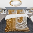 thumbnail image 2 of Designart "Eternal Swirl in Gold I" Abstract Spirals Bedding Covert Set - Abstract Gold Modern Bed Set With 2 Shams, 2 of 6