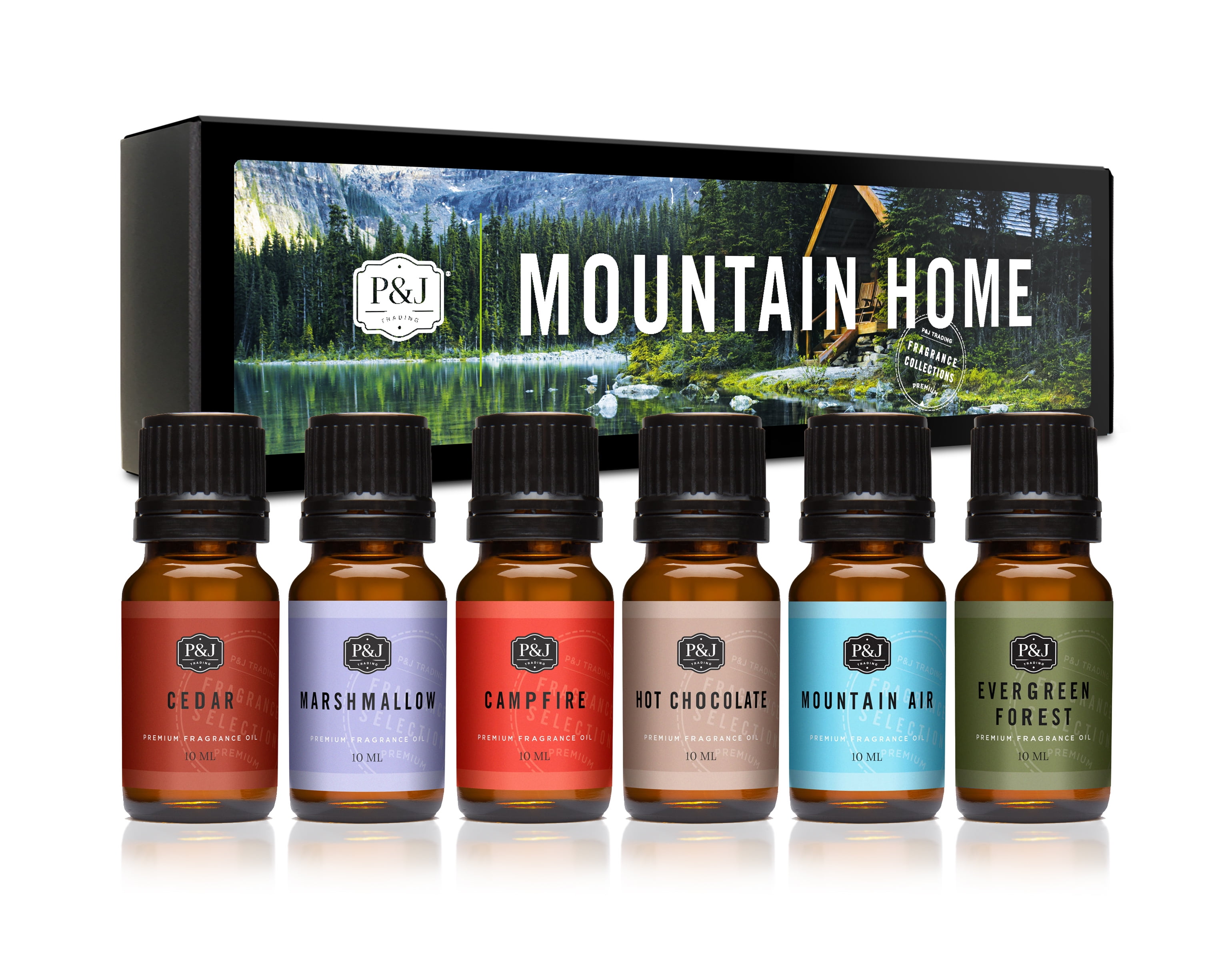 P&J Trading Fragrance Oil Mountain Home Set of 6 Scented Oil for