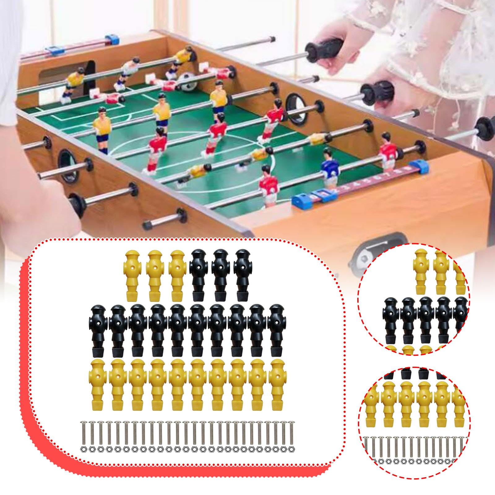 Dualoai 26 Pieces Table Soccer Foosball Men Repair Parts, Entertainment Foosball Black Yellow